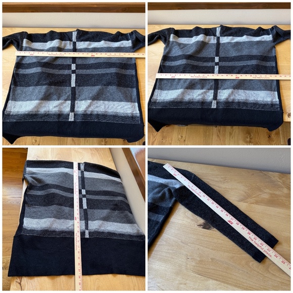 VINCE VARIEGATED OVERSIZED CARDIGAN WOOL CASHMERE CLASSIC MINIMALIST CHIC LUXE M - Picture 9 of 10